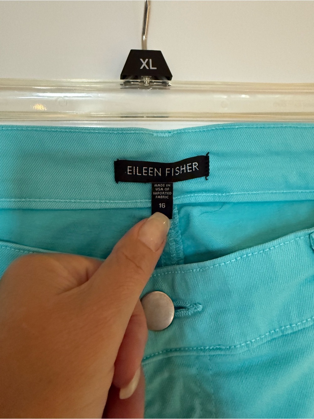 EILEEN FISHER Turquoise High-Rise Women's Jeans